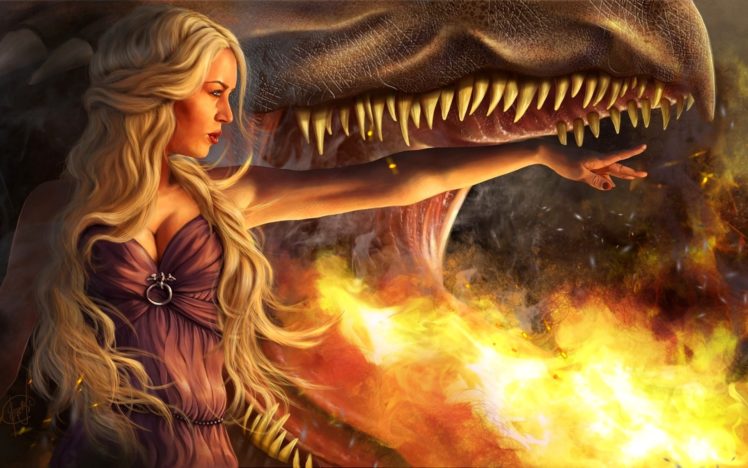 game, Of, Thrones, Song, Of, Ice, And, Fire, Dragon, Drawing, Daenerys, Targaryen, Blonde, Fire HD Wallpaper Desktop Background