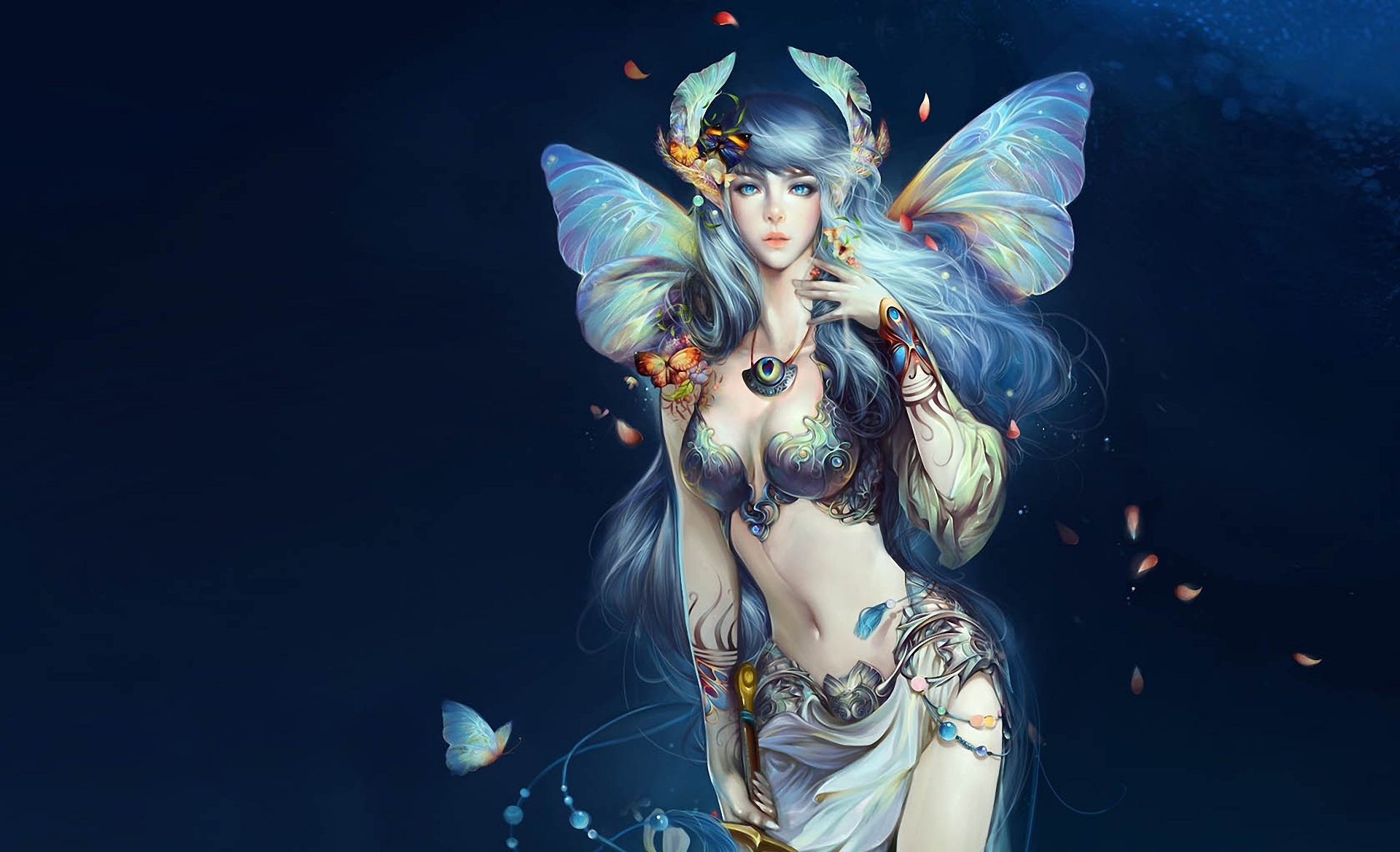 perfect, World, International, Descent, Girl, Background, Wings, Fairy, Butterfly Wallpaper