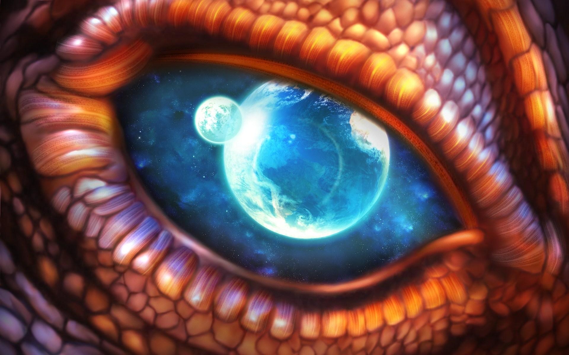dragon, Eye Wallpaper