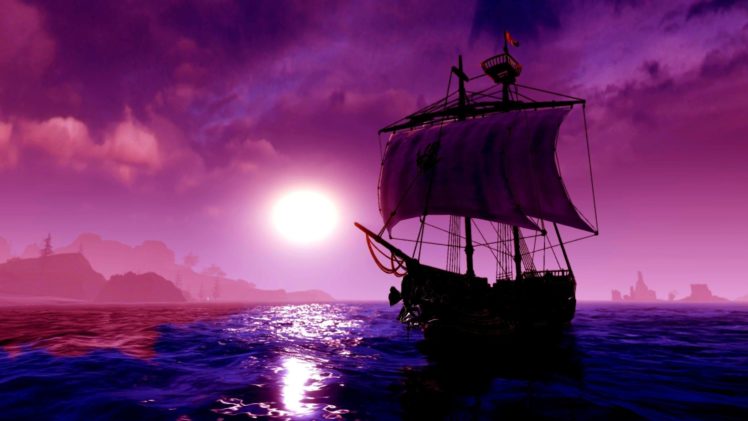 night, Ship HD Wallpaper Desktop Background