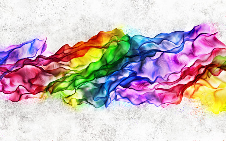 silk, Colorful, Neon, Rainbow, Folds, Flying HD Wallpaper Desktop Background