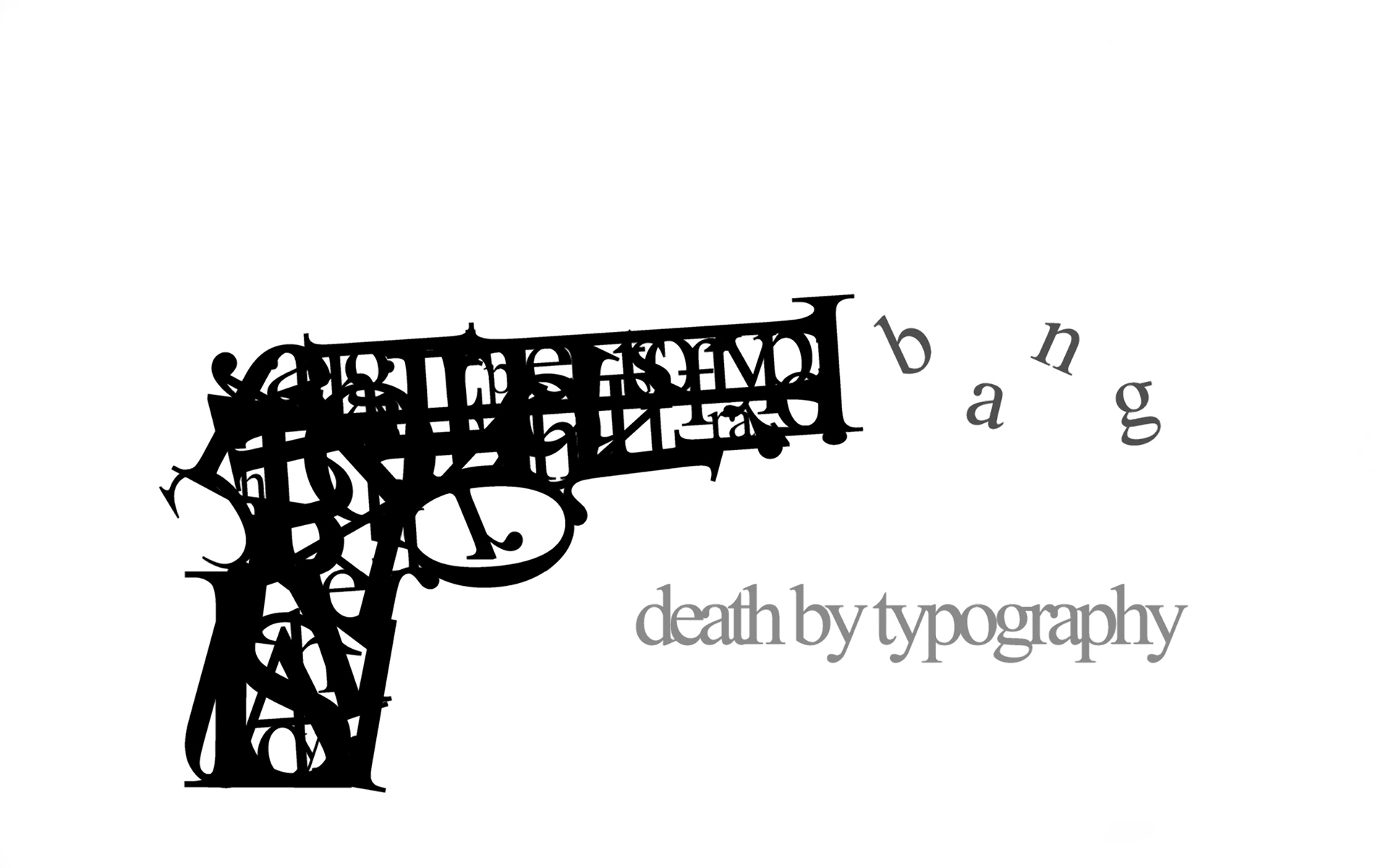 death, Guns, Typography Wallpaper