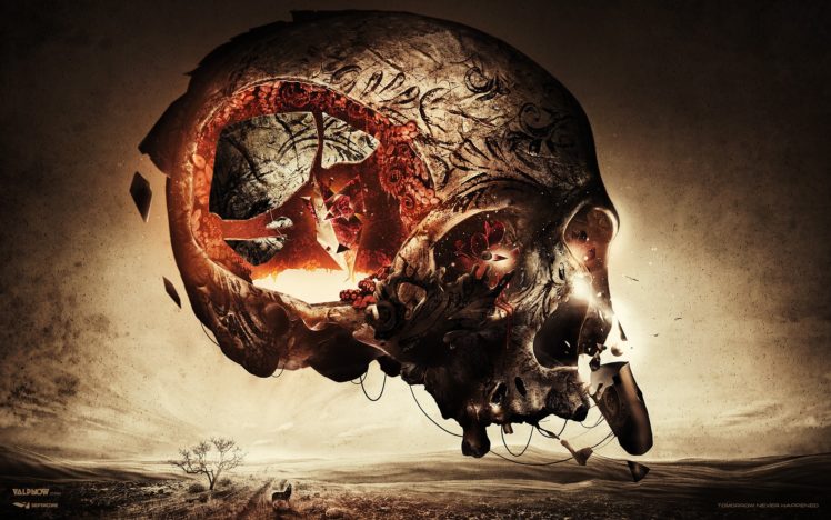 skulls, Creative, Artwork HD Wallpaper Desktop Background