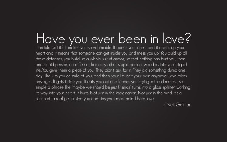 neil, Gaiman, Love HD Wallpaper Desktop Background