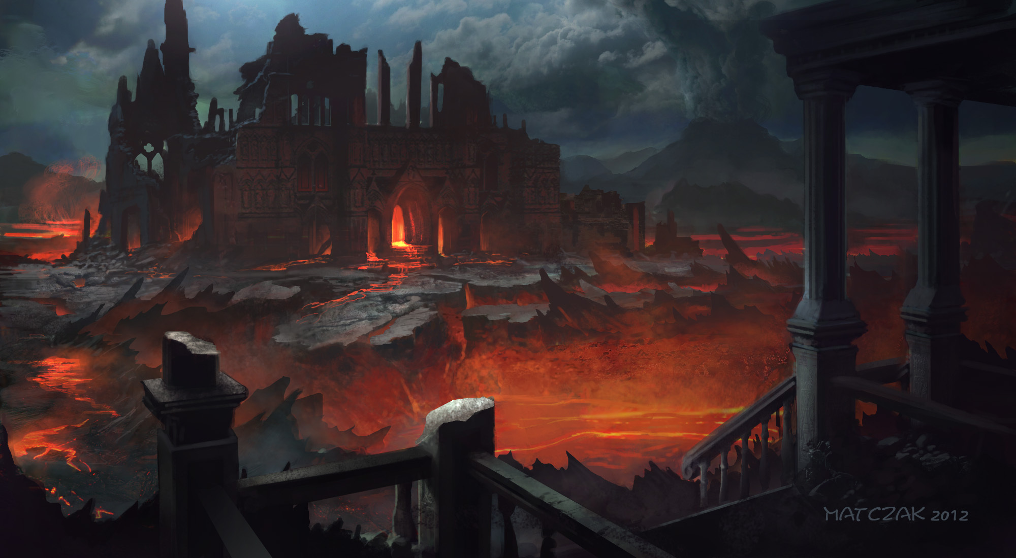 ruins, City, Decay, Dark, Fire, Halloween, Hell Wallpapers HD / Desktop and  Mobile Backgrounds