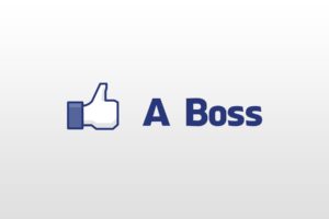 minimalistic, Facebook, Boss, Thumbs, Up, White, Background, Like, A, Boss