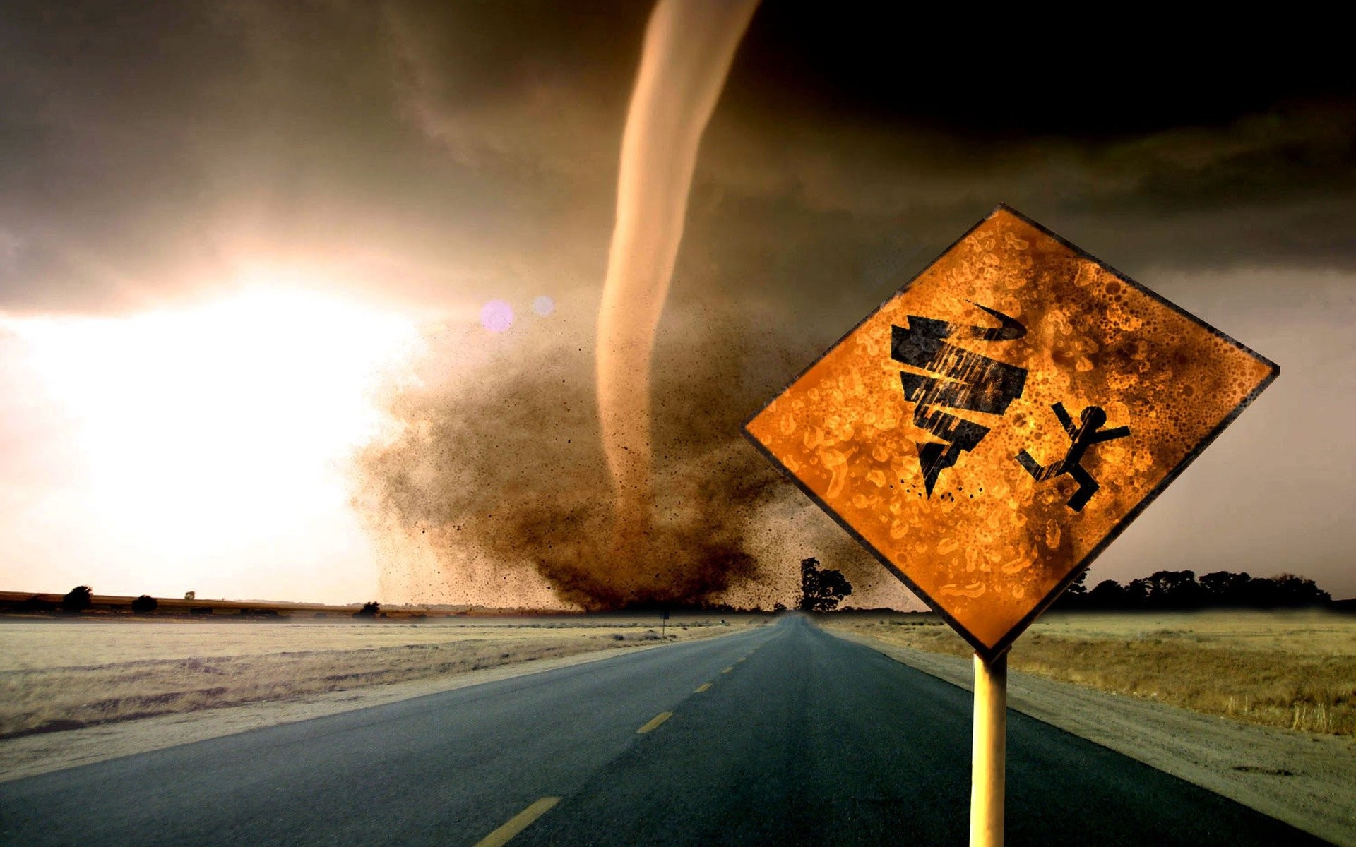 landscapes, Nature, Destruction, Tornadoes, Roads Wallpaper