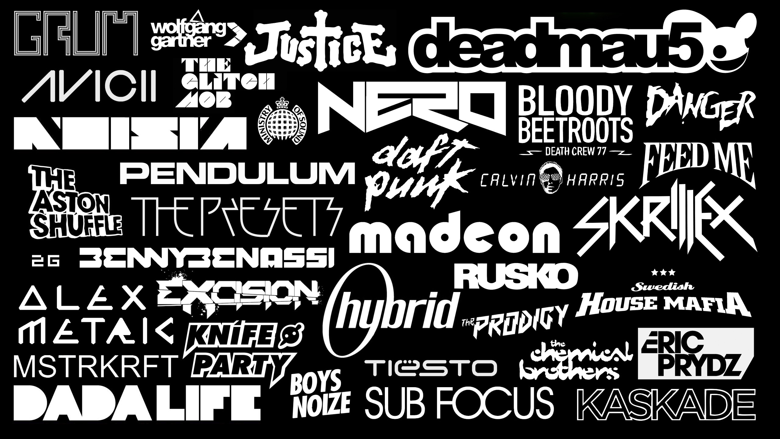 daft, Punk, Deadmau5, Justice, Hybrid, Skrillex, Nero, Boys, Noize, Danger, Feed, Me, Knife, Party, Dada, Life, Kaskade, Rusko, Avicii Wallpaper