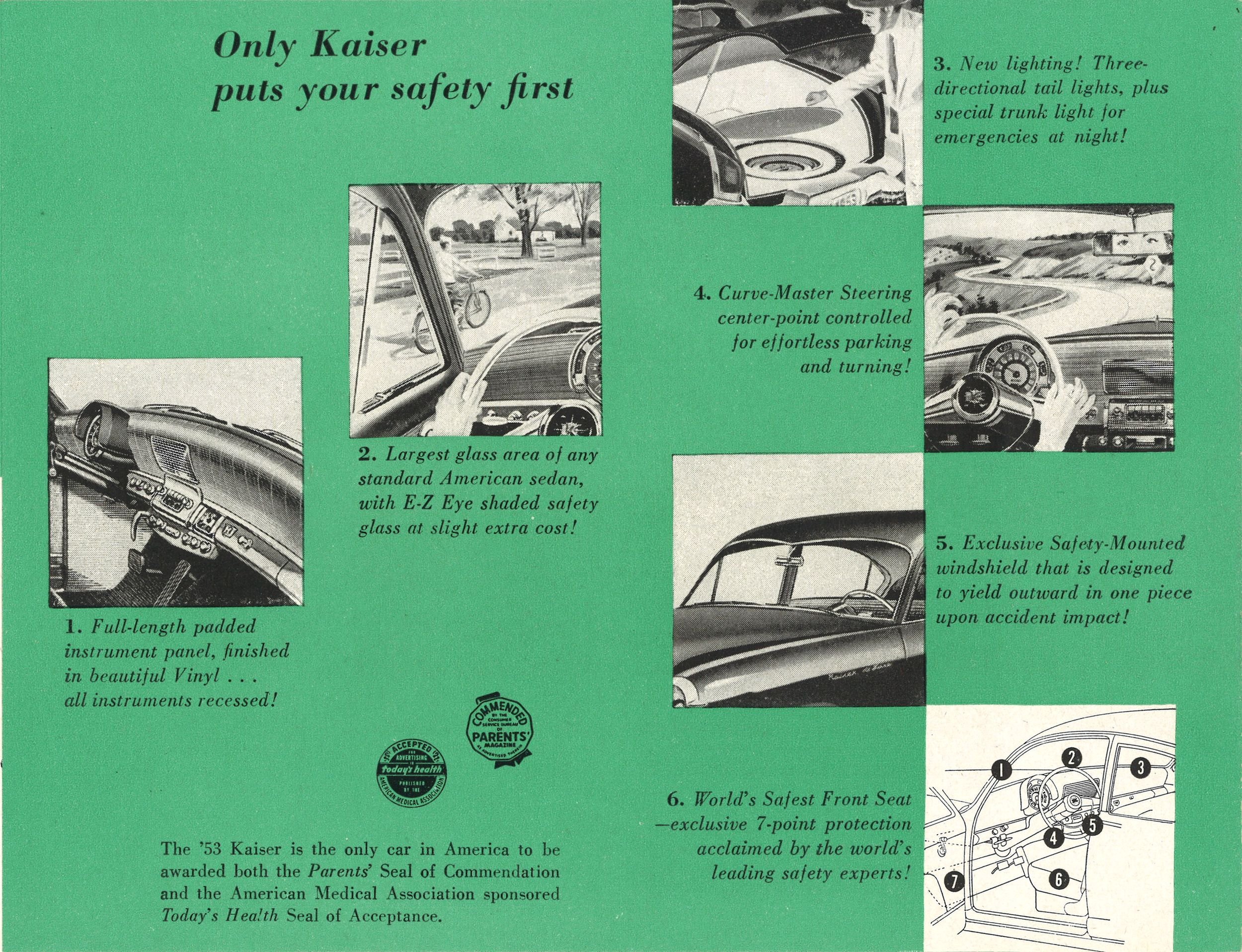 1953, Kaiser, Retro, Luxury, Poster Wallpaper
