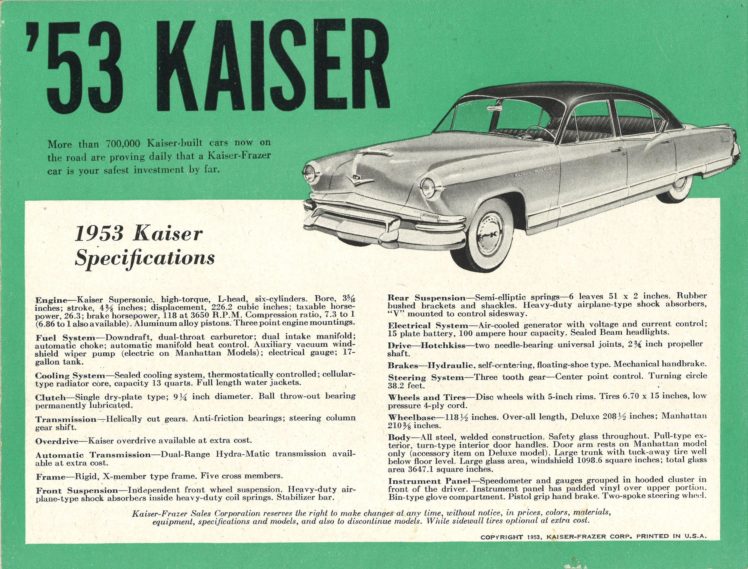 1953, Kaiser, Retro, Luxury, Poster HD Wallpaper Desktop Background