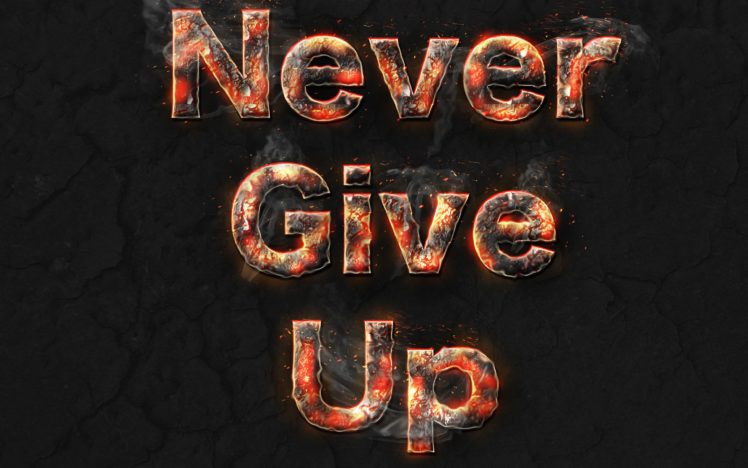 abstracto, Texto, Never, Give, Up HD Wallpaper Desktop Background