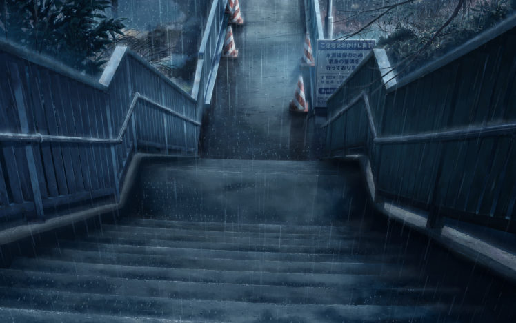rain, Stairways HD Wallpaper Desktop Background