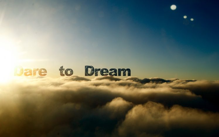 clouds, Text, Dreams, Skyscapes, Photomanipulations HD Wallpaper Desktop Background