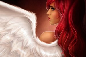 angels, Women, Redheads, Artwork