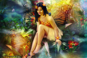 butterfly, Fairy, Magical, Girl, Girls, Women