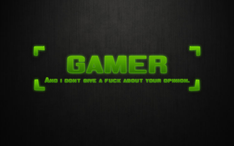 green, Text, Gamers HD Wallpaper Desktop Background