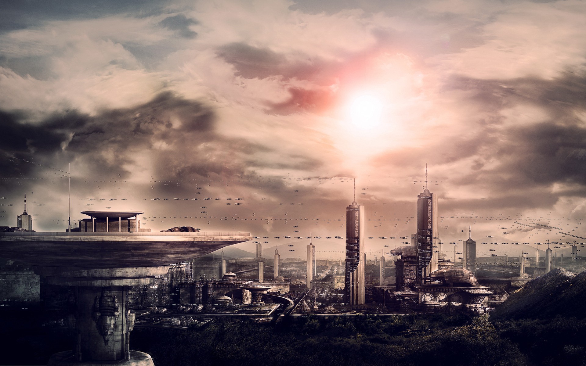 cityscapes, Futuristic, Science, Fiction, Artwork, Modern Wallpaper