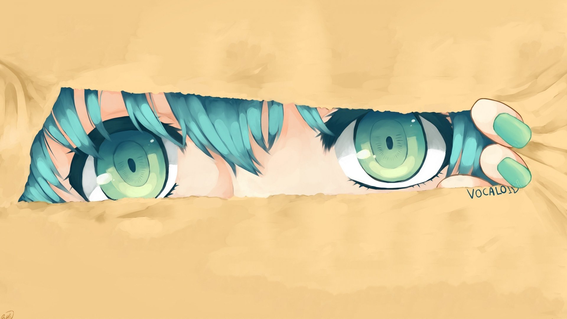 hatsu, Blue, Eyes Wallpaper