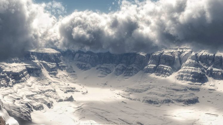 landscapes, Snow, Storm, Last, Realistic, Render, 3d, Vue HD Wallpaper Desktop Background