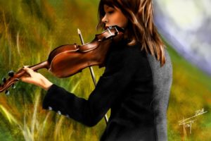 women, Music, Violins, Artwork, Lindsey, Stirling