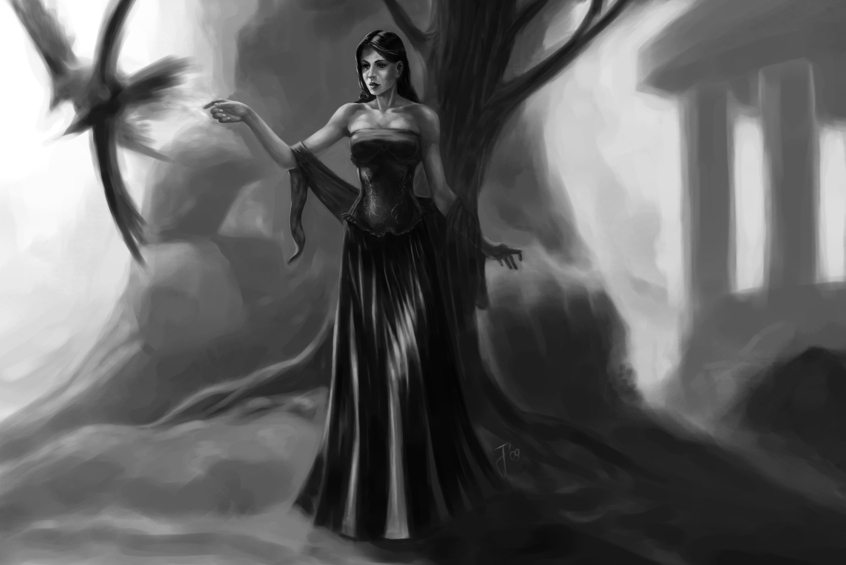 gothic, Dress, Fantasy, Girls Wallpaper