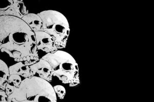 skulls, Black, Background