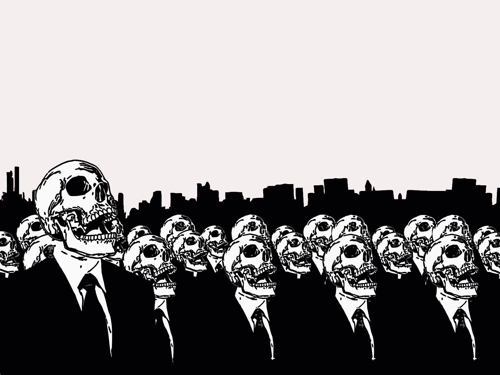 skulls, Suit, Vectors, Skeletons, Monochrome, Alex, Cherry Wallpaper