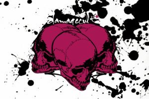 abstract, Skulls, Pink