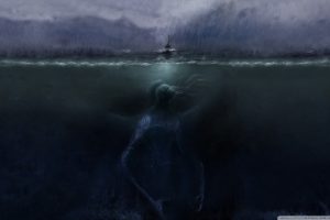 monsters, Rain, Cthulhu, Ships, Hp, Lovecraft, Artwork, Apocalyptic, Split view, Sea