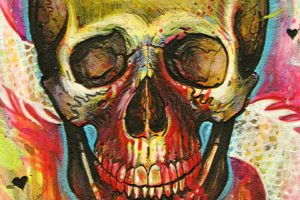skulls, Paintings, Multicolor, Psychedelic