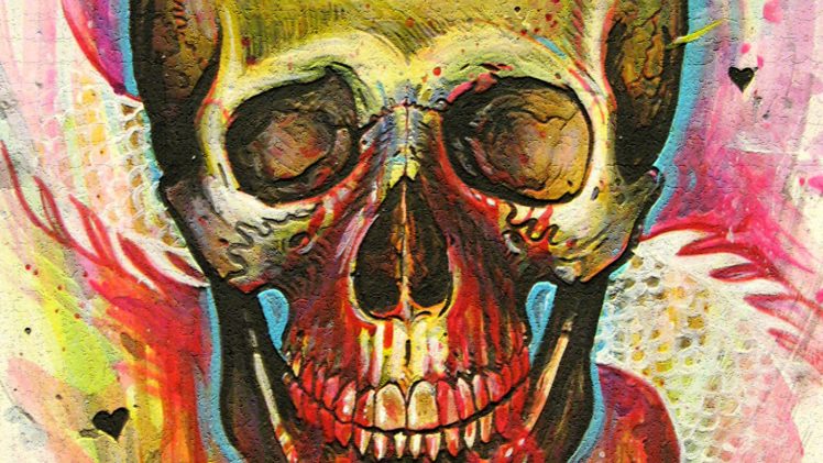 skulls, Paintings, Multicolor, Psychedelic HD Wallpaper Desktop Background
