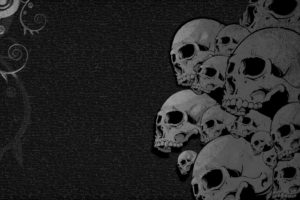 skulls, Black, Heavy, Metal