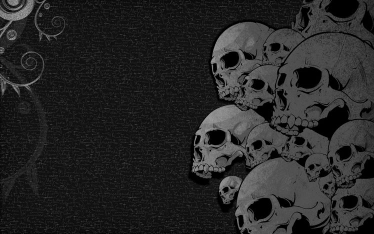 skulls, Black, Heavy, Metal HD Wallpaper Desktop Background