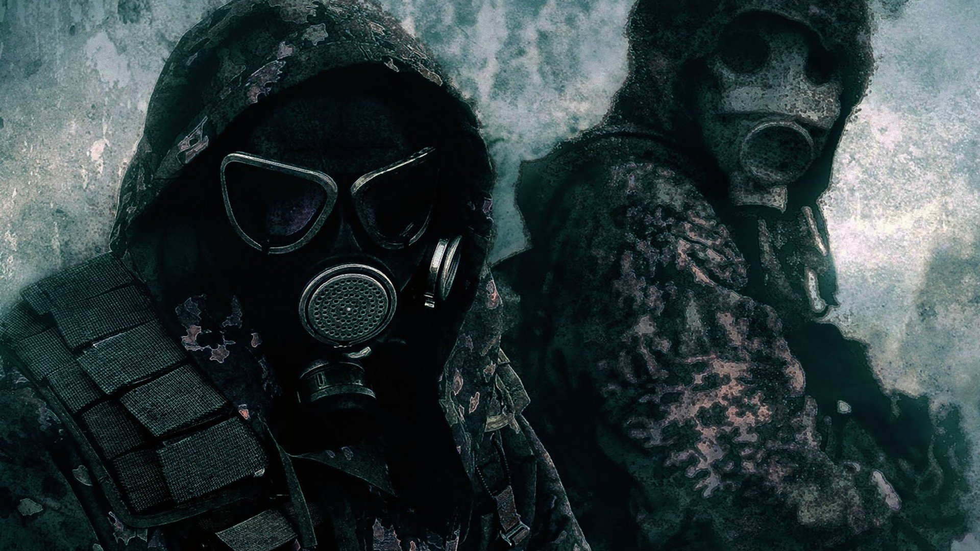 gas, Masks, Camouflage Wallpaper