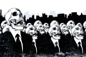 skulls, Anonymous, Suit, Tie, Skeletons, Alex, Cherry