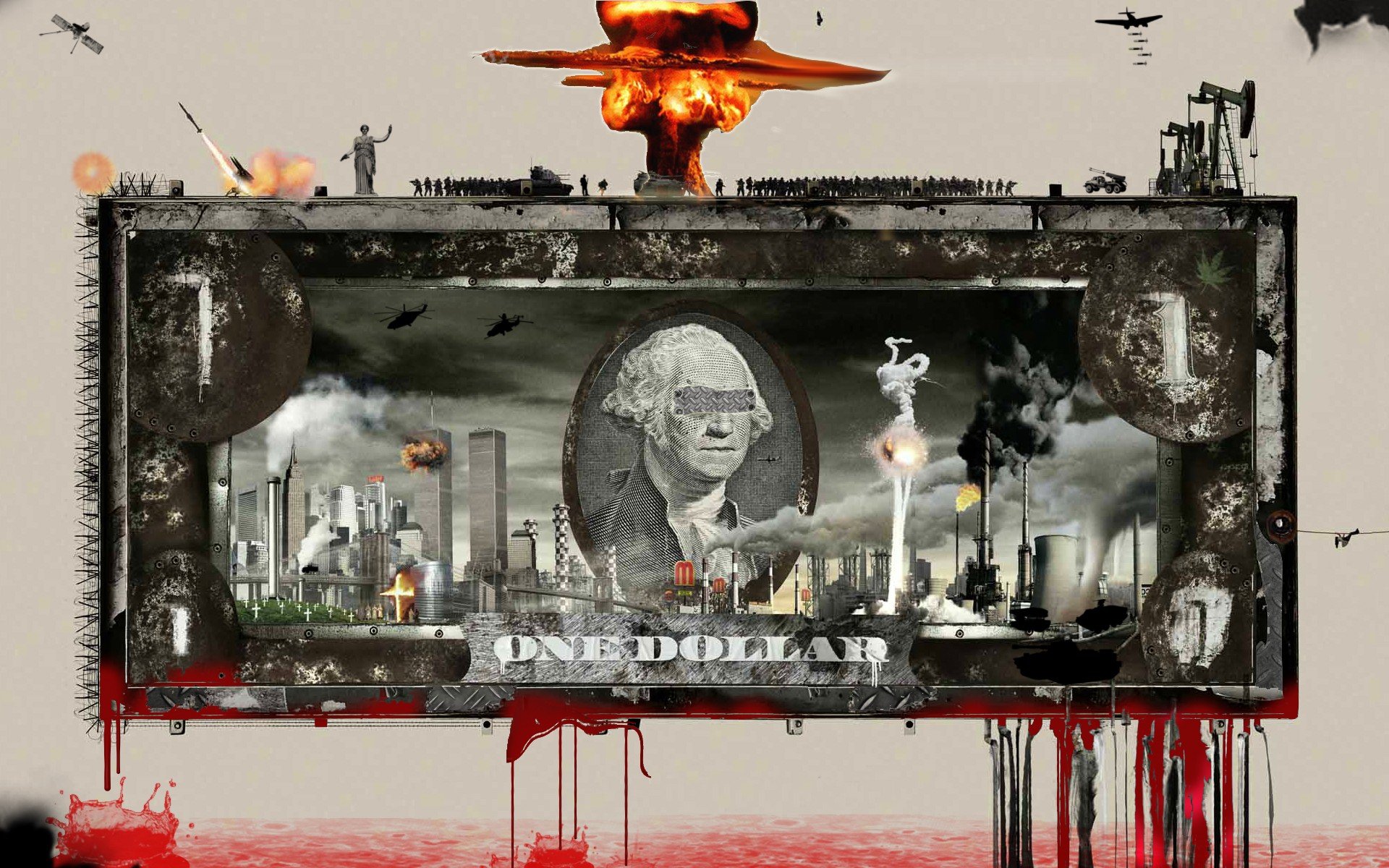 war, Dollar, Bills Wallpaper
