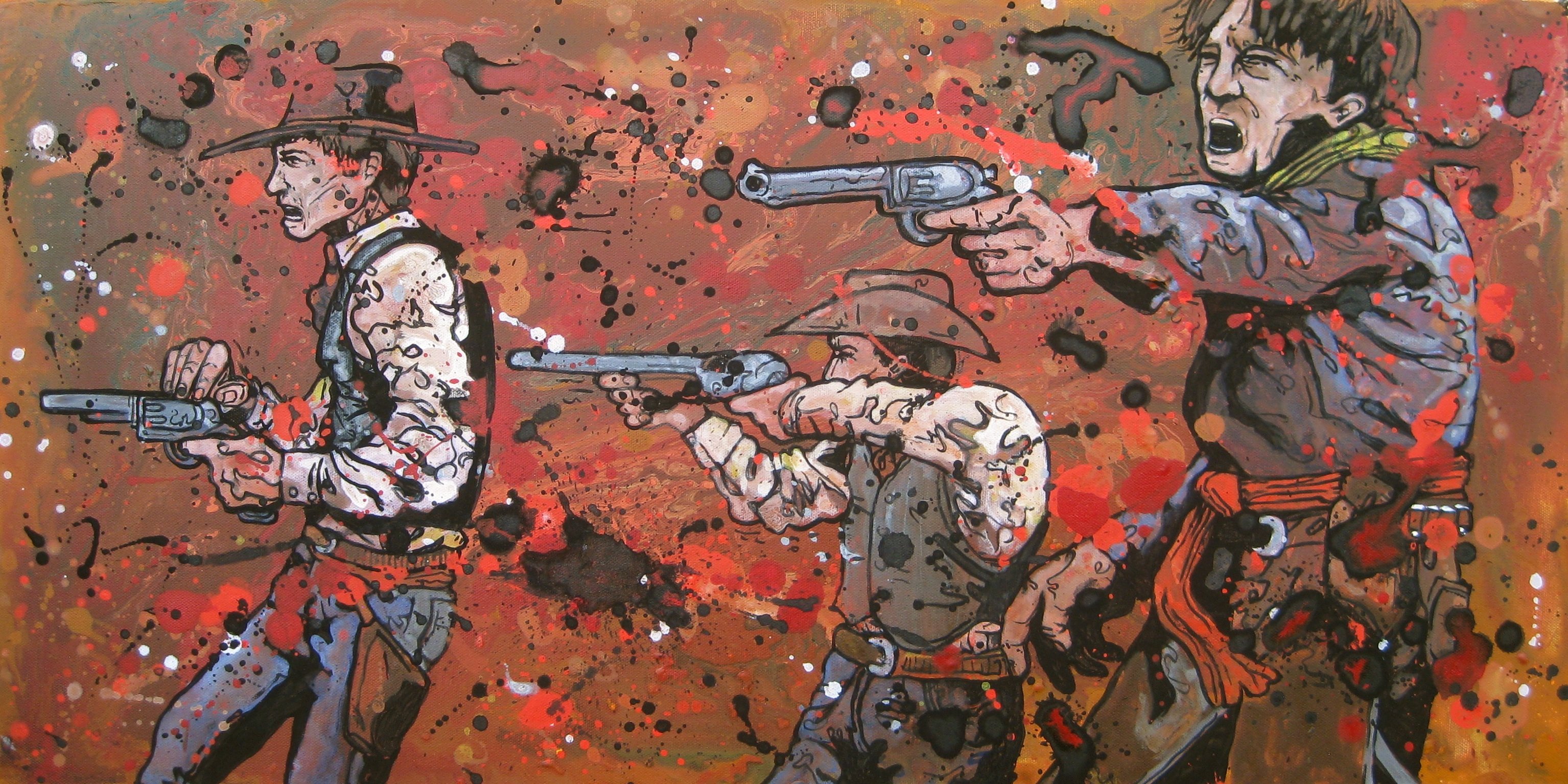 western, Battle, Weapon, Gun, Artwork, Cowboy Wallpaper