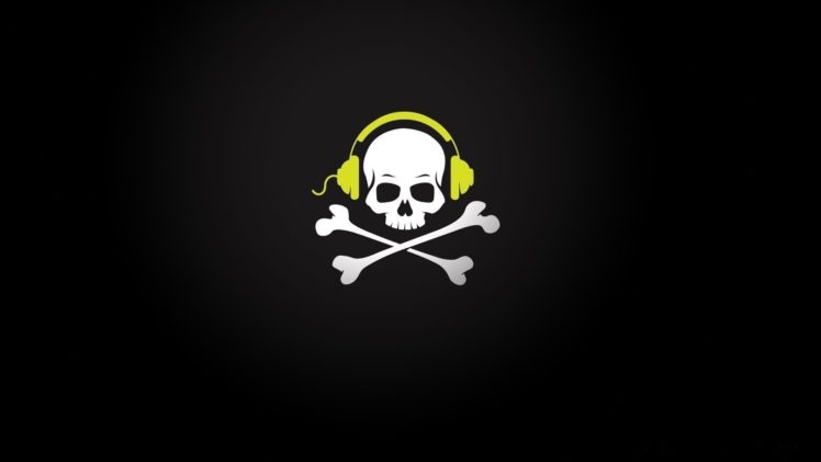 headphones, Skull, And, Crossbones HD Wallpaper Desktop Background