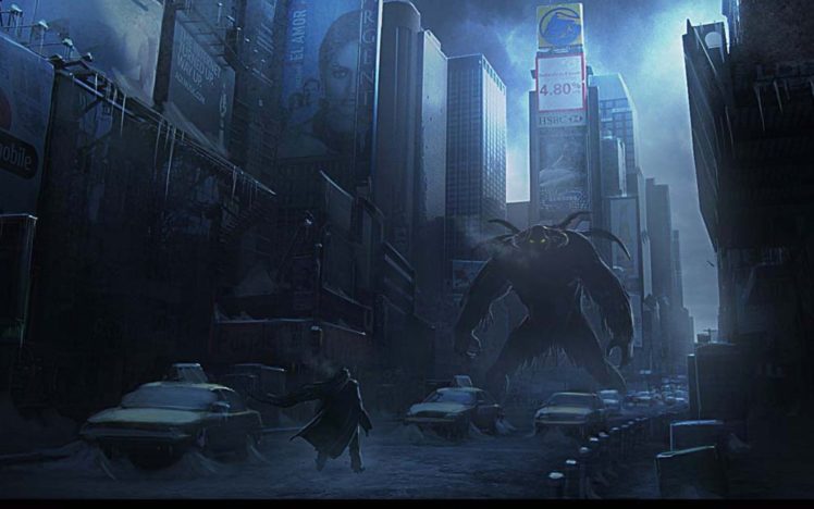 horror, Sci fi, City, Monster, Fantasy HD Wallpaper Desktop Background