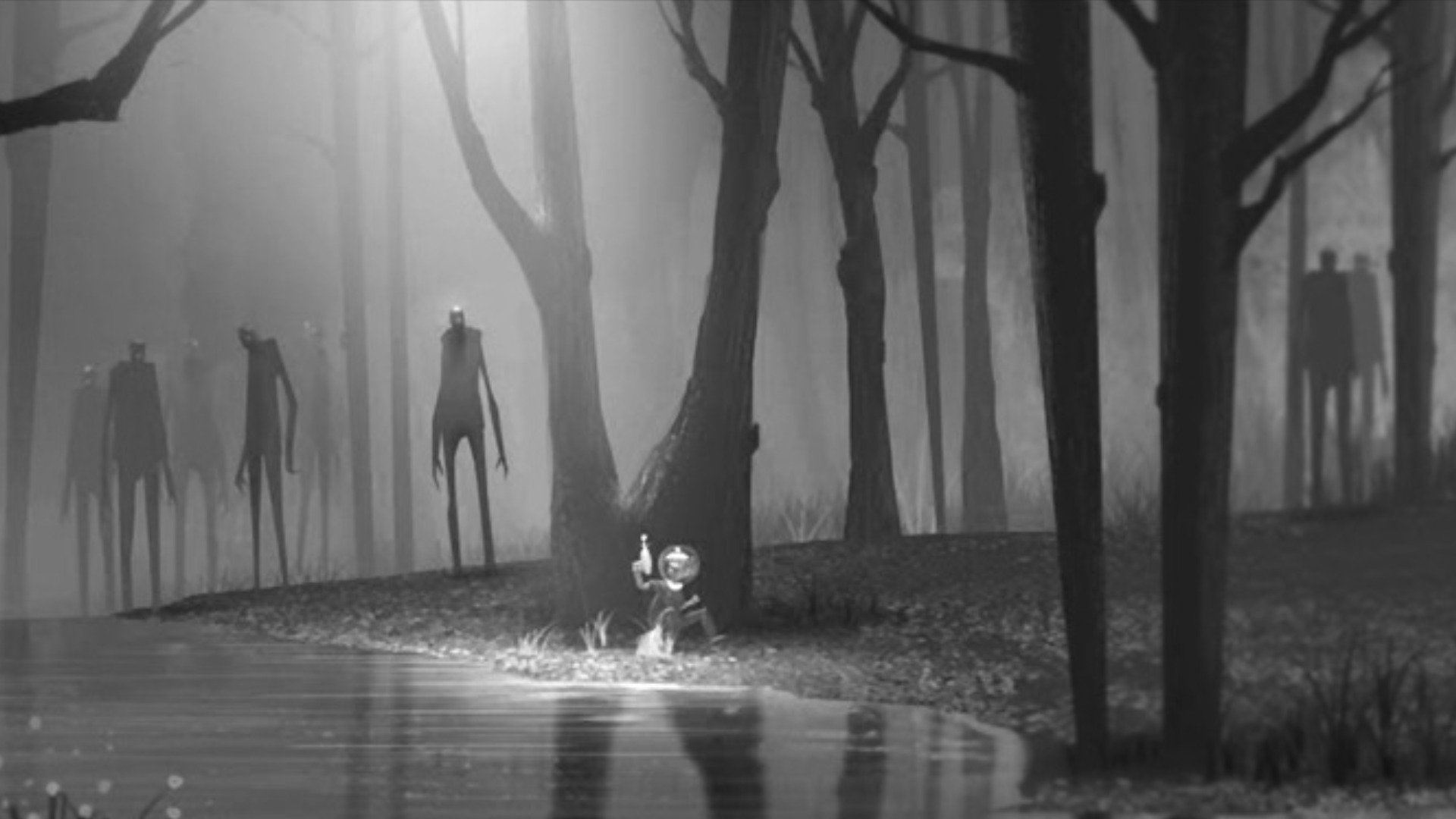 sci fi, Forest, Child, Kid, Zombies, Chase, Horror, Alien, Dark