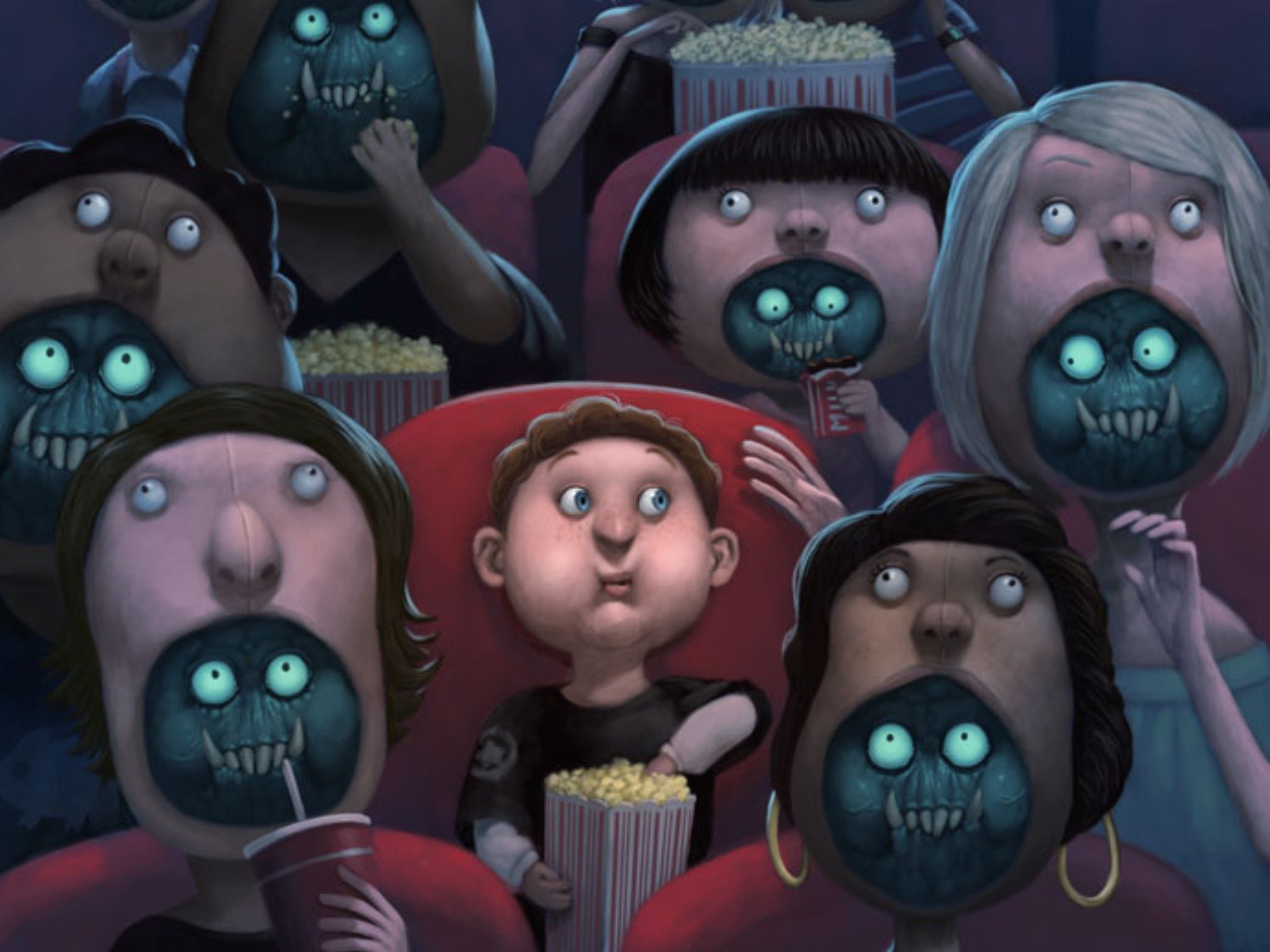 illustration, Horror, Monster, Alien, Sci fi, Fantasy, Psychedelic Wallpaper