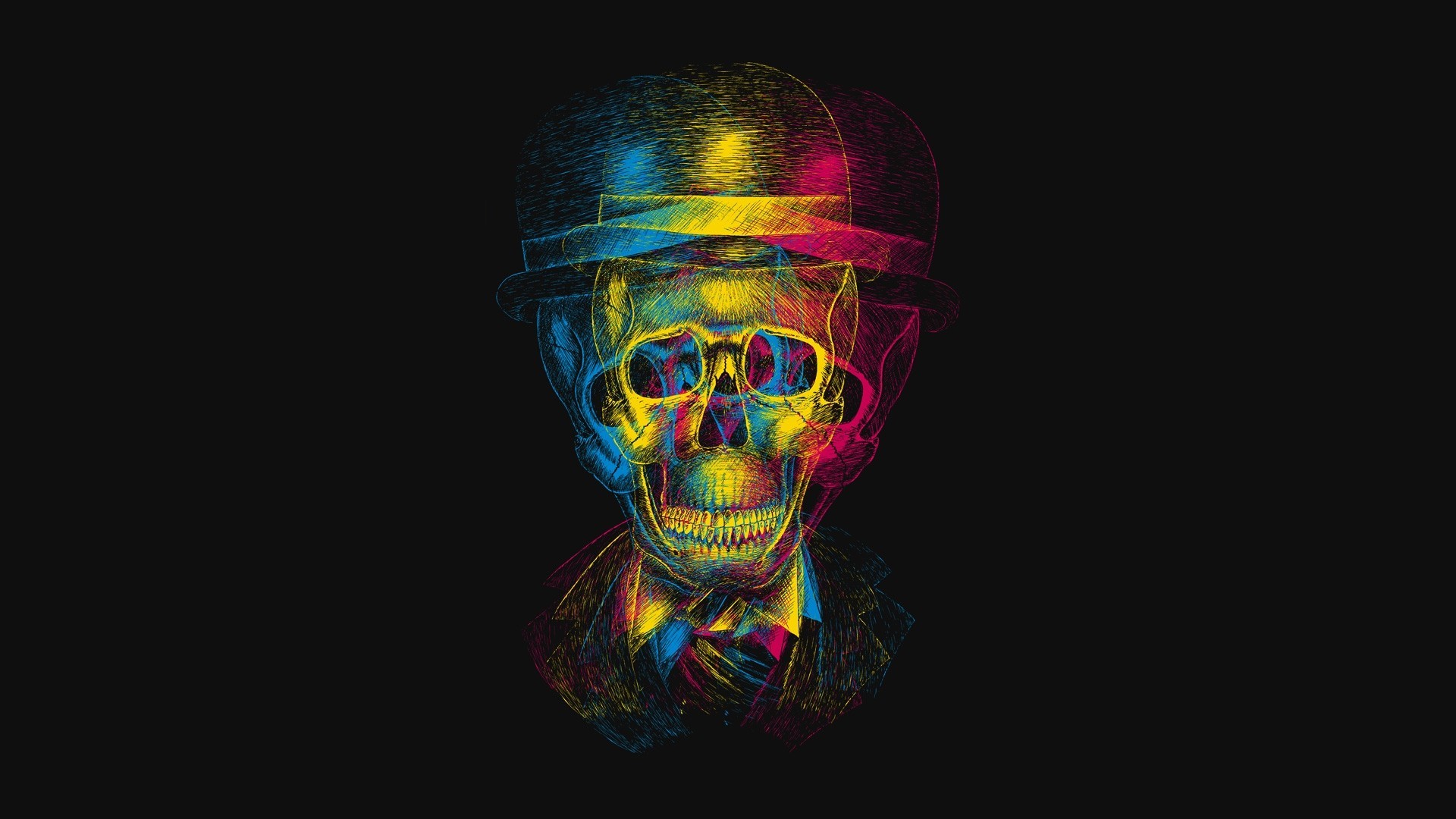 multicolor, Skeletons Wallpaper