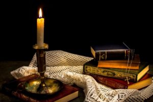 candle, Old, Books