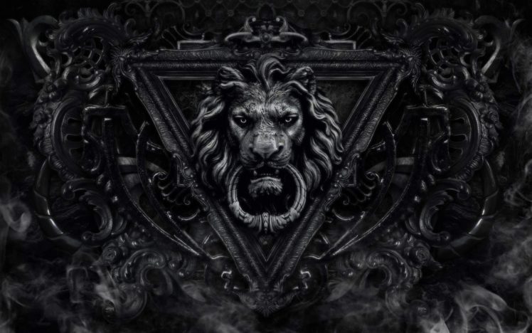 crest, Lion, Door, Artwork HD Wallpaper Desktop Background