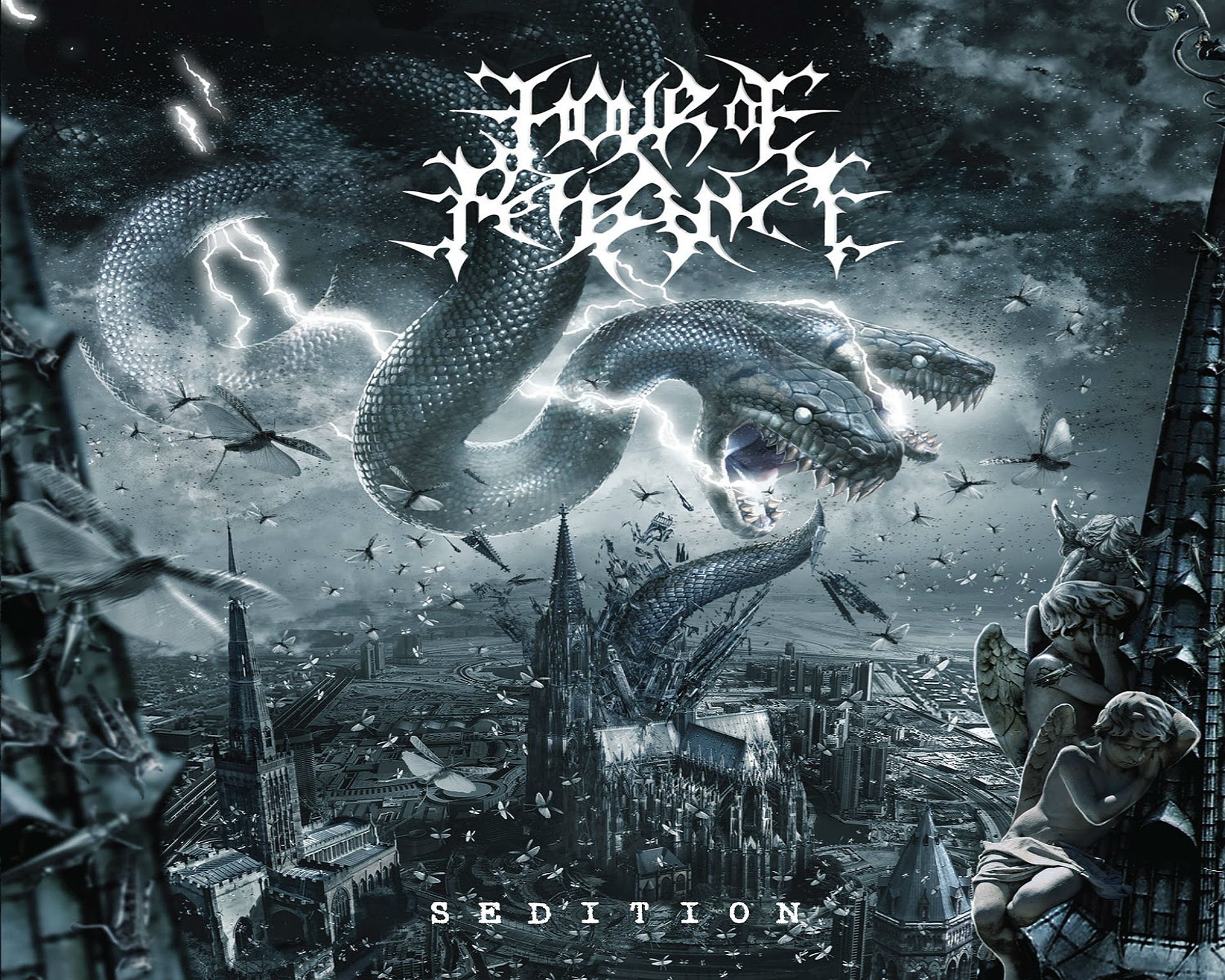 Hour Of Penance Technical Death Metal Heavy Italy 1hop Doom Dragon Fantasy Lightning Snake Dark Evil Wallpapers Hd Desktop And Mobile Backgrounds