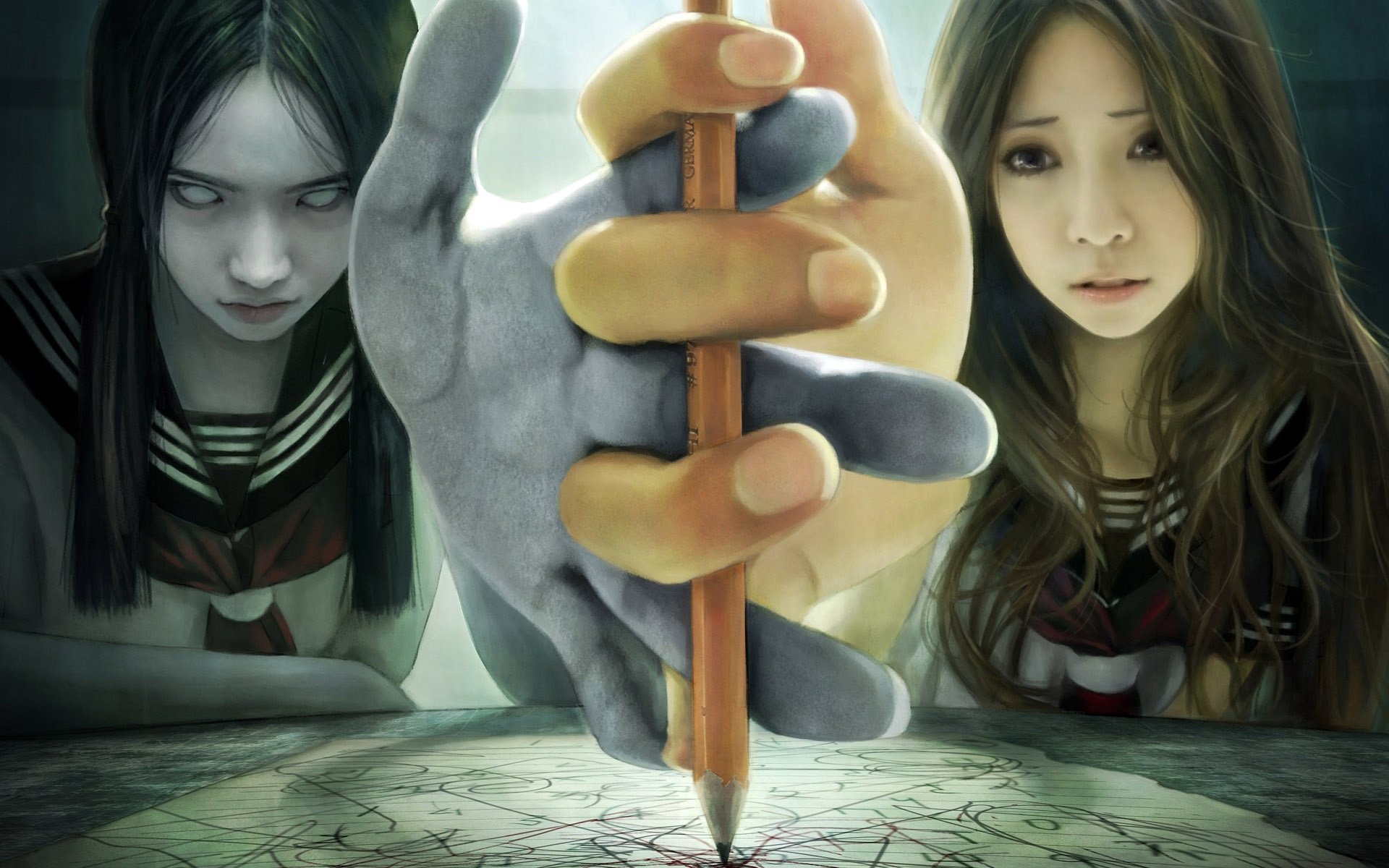 fear, , Good, And, Evil, Dark, Pencil, Hands Wallpapers HD / Desktop and Mo...