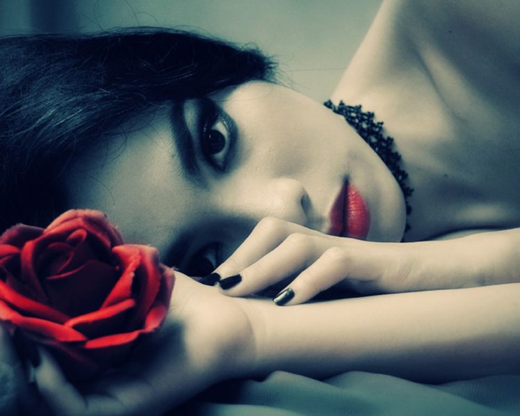 lonely, Mood, Sad, Alone, Sadness, Emotion, People, Loneliness, Solitude, Sorrow, Gothic, Rose, Pale, Witch, Fantasy, Girl, Babe HD Wallpaper Desktop Background