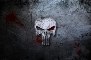 punisher, Skull, Background, Blood, Scratches, Movies, Wall
