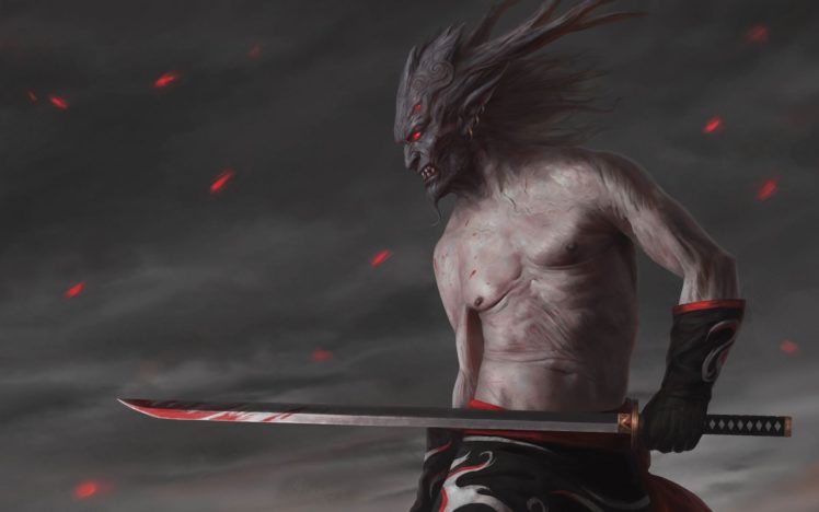 fantasy, Swords, Demon HD Wallpaper Desktop Background