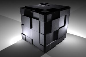 black, Cube